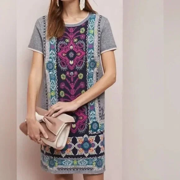 Akemi + Kin Kaleidoscope Sweater Dress sz M Anthropologie - Picture 1 of 3